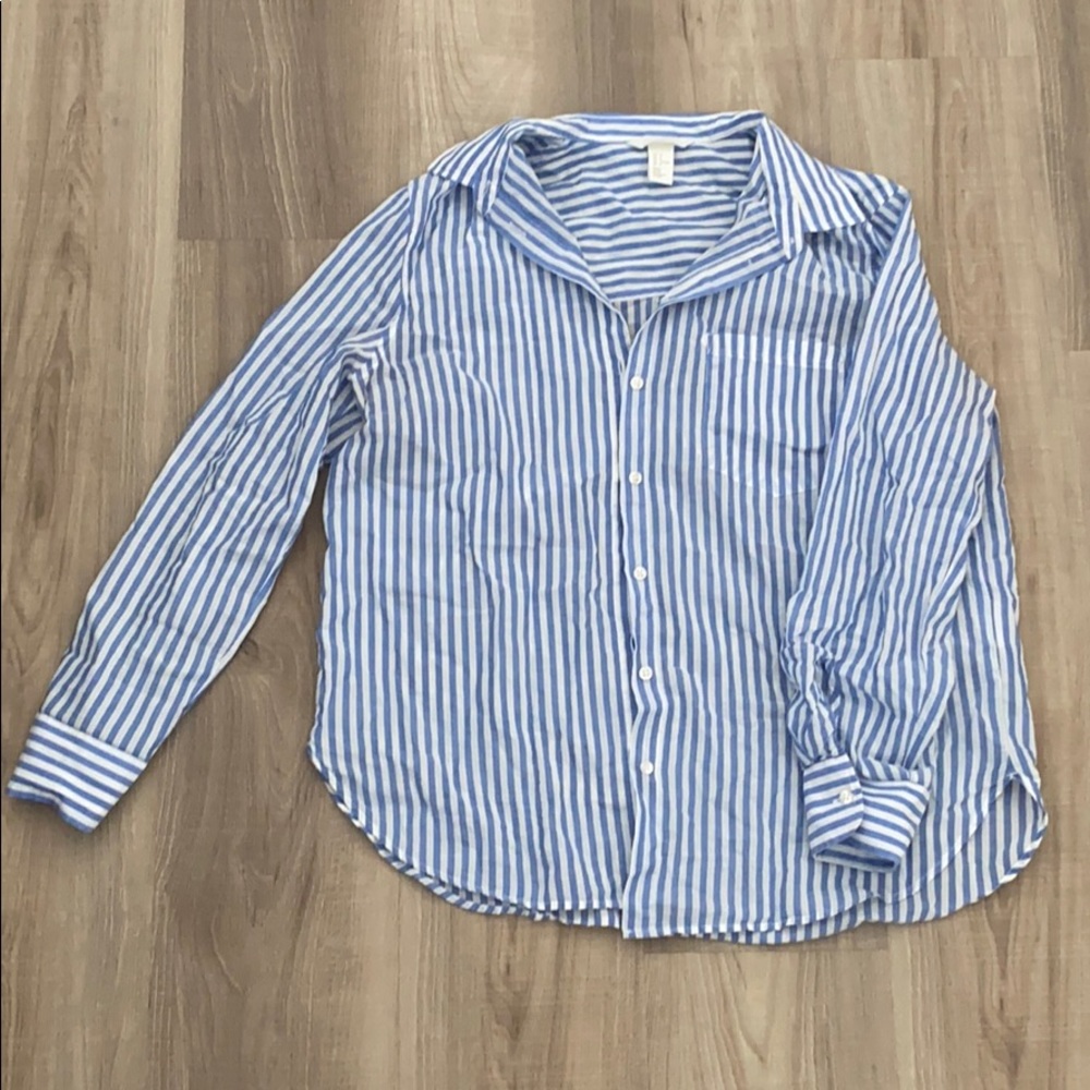 Striped button down shirt